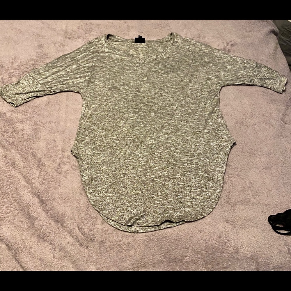 COLD SHOULDER Gray Shirt